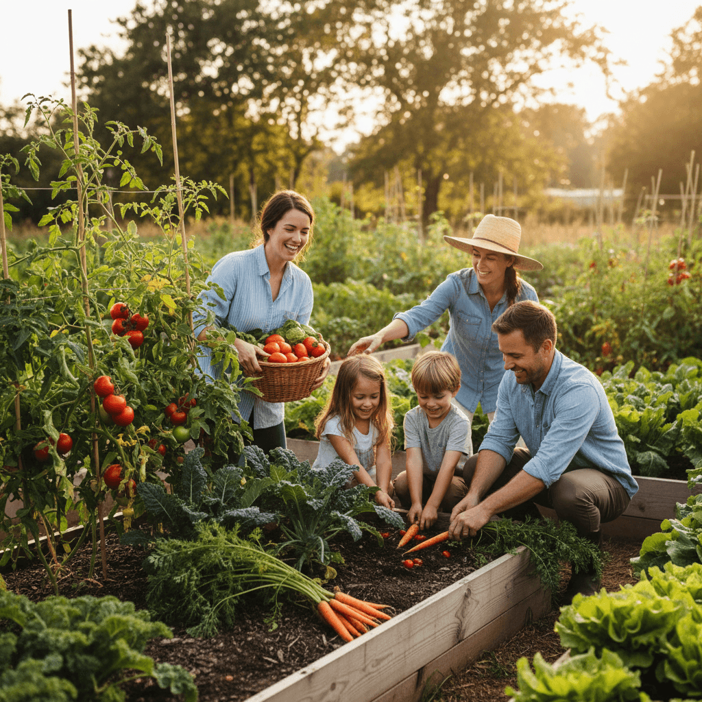 Garden harvest season