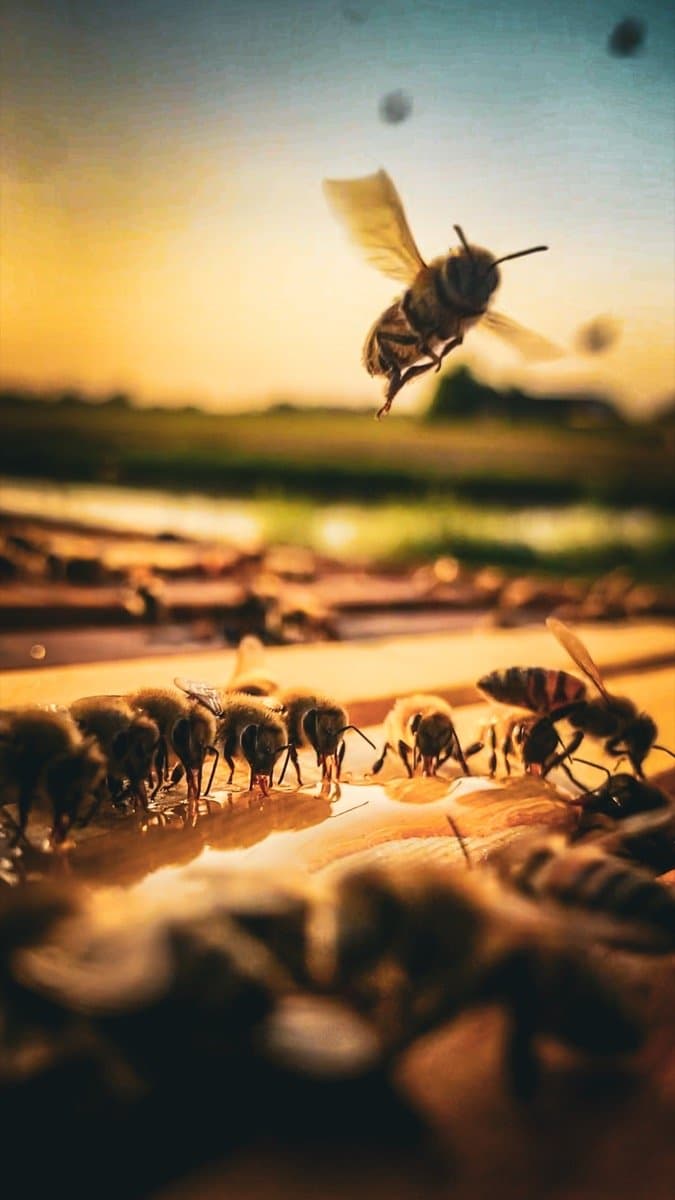 Beehives in the bee yard