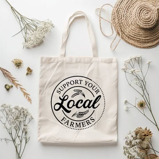 Support Your Local Farmer Canvas Tote